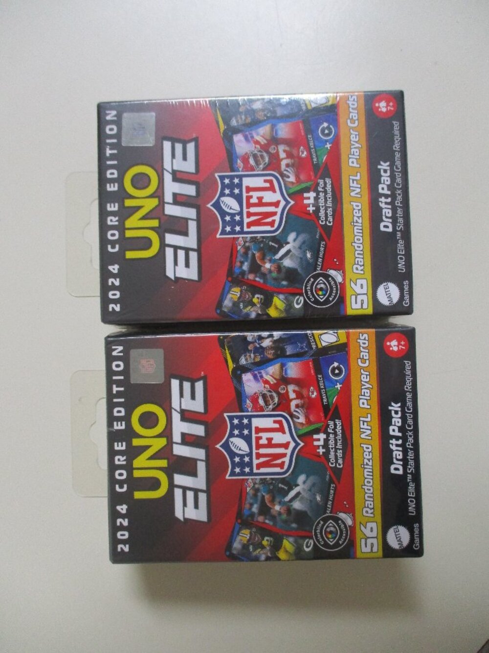 Lot of 2 2024 UNO Elite NFL Draft Pack Factory Sealed 56 Player Cards New